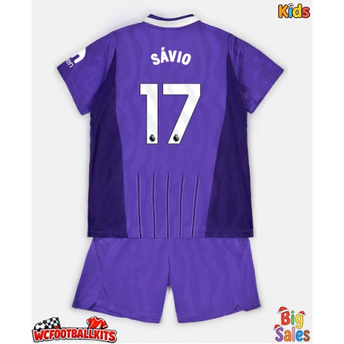 Tottenham Hotspur Savio #17 Replica Third Stadium Kit for Kids 2026-27 Short Sleeve (+ pants)